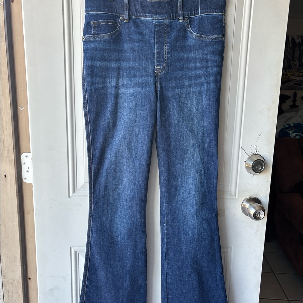 SPANX Women's Dark Blue Flare Jeans